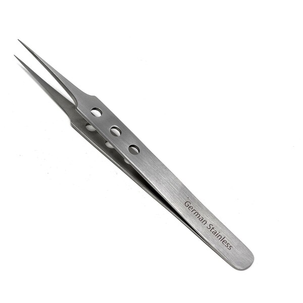 A2Z Scilab Volume Eyelash "A" Type Straight Fine Point Tweezer Fenestrated Grip A2Z-ZR312 - main